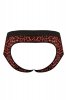 Sexy bokserki męskie w czerwoną panterkę jockstrapy Tribal jock bikini XL